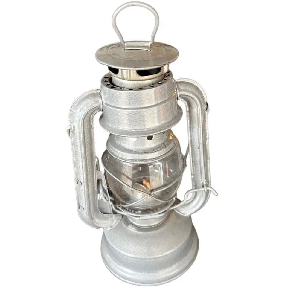 7 1/2” Metal Silver Lantern